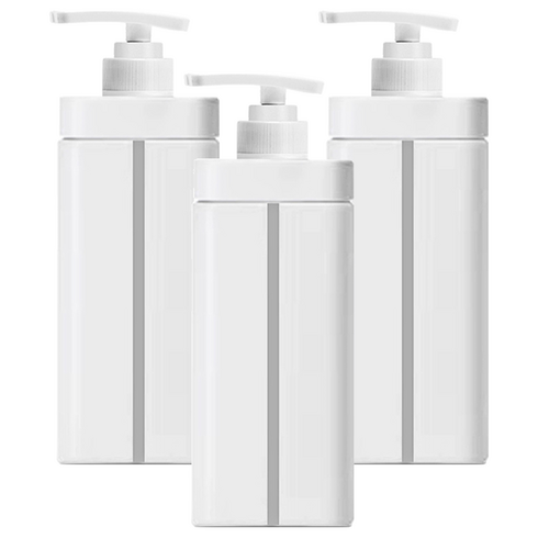 뉴앤룩 욕실 디스펜서 리필용기 720ml, 화이트, 3개