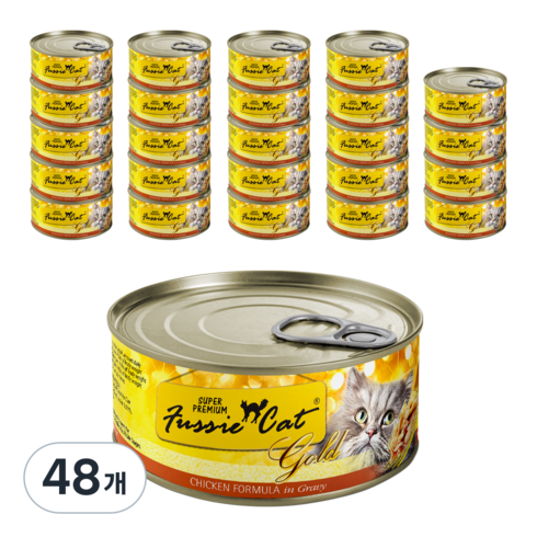 퍼시캣 전연령 캣 슈퍼 프리미엄 주식캔, 닭, 80g, 48개