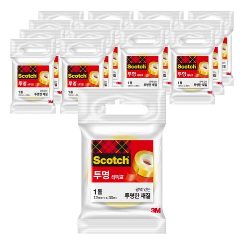 스카치 테이프 550 리필 12mm x 30m, 15개