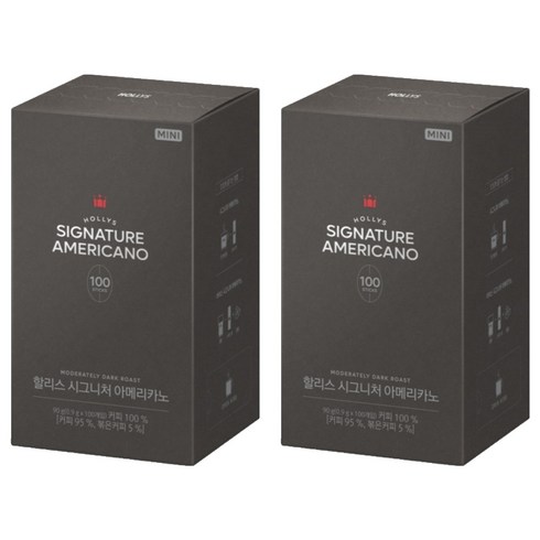 할리스 시그니처 아메리카노 다크 원두커피스틱, 900mg, 100개입, 2개