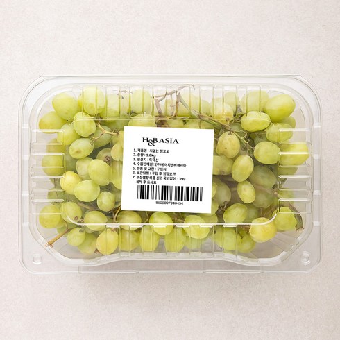 미국산 씨없는 청포도, 1.8kg, 1개
