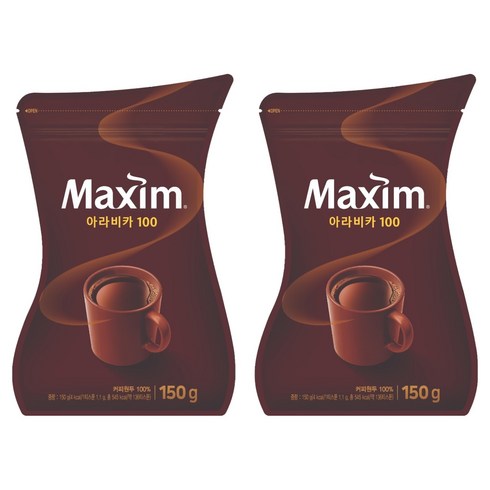 맥심 아라비카 100 원두 커피믹스, 150g, 1개입, 2개