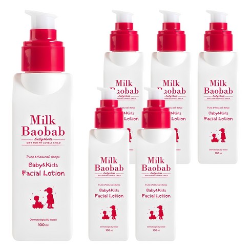 밀크바오밥 비오클라쎄 베이비&키즈 페이셜 로션, 100ml, 6개