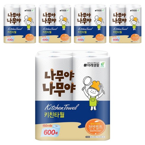 나무야나무야 천연펄프 키친타올, 150매, 20개