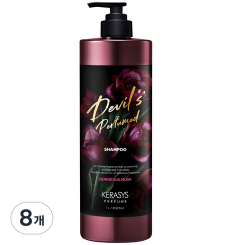 케라시스 데빌스 퍼퓸 샴푸 고저스 머스크, 1L, 8개