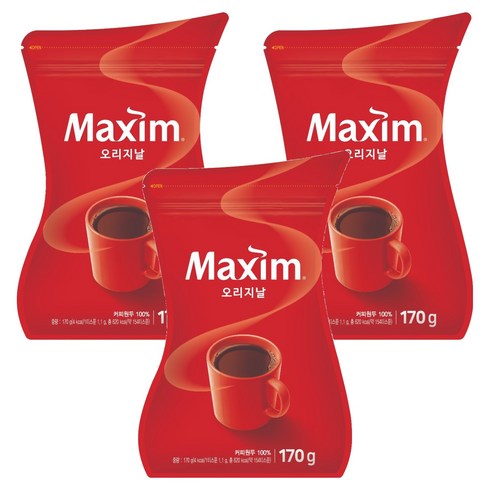 맥심 오리지날 커피, 170g, 1개입, 3개