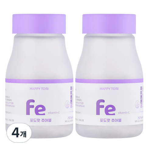 해피토리 키즈 철분제 아이튼튼츄 60p, 60정, 4개