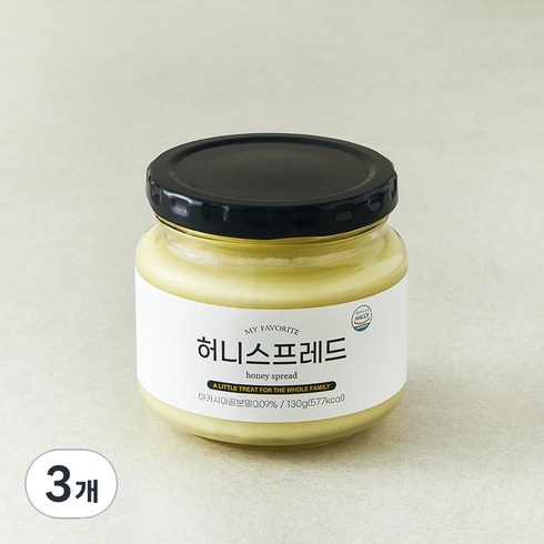 프프프베이커리 프프프 허니 스프레드, 130g, 3개