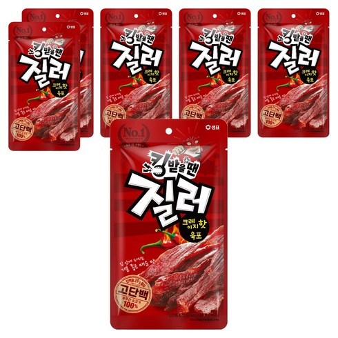 질러 크레이지핫 육포, 70g, 6개
