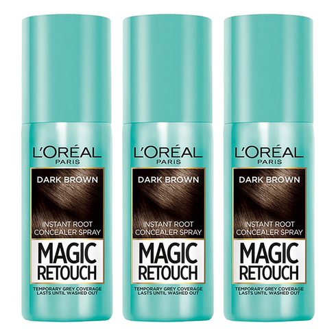 로레알파리 매직 리터치 헤어스프레이 75ml, 다크브라운, 3개