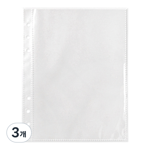 투영디자인 6공 바인더 속지 1포켓 157 x 197 mm, 20개입, 3개