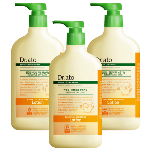 닥터아토 유아용 에센셜 모이스춰 로션, 500ml, 3개