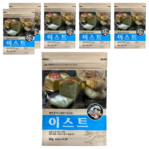 청은에프엔비 엔제스트 인스턴트 이스트 저당, 60g, 6개