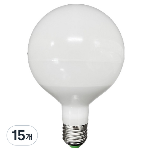 가온엘이디 LED 볼전구 롱타입 12W, 주광색, 15개