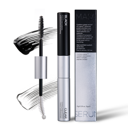 데일리원더 2 in 1 듀얼 마스카라 세럼 속눈썹 영양제 블랙 + 투명, 10g, 1개