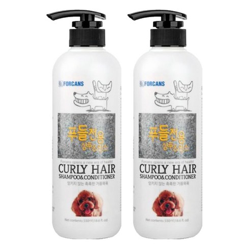 포켄스 푸들 전용 샴푸 앤 린스, 550ml, 1개입, 2개