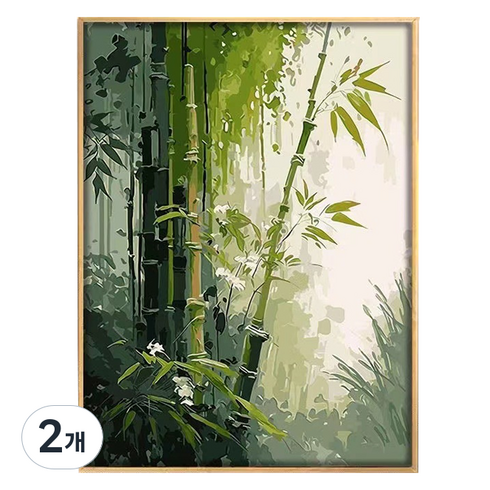 비엠디자인 플라워 소중한 십자수 40 x 50 cm, 대나무, 2개