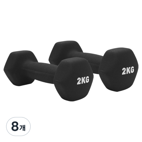 홈트러브 네오프렌 육각아령, 2kg, 8개