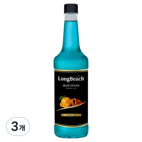 롱비치 블루오션 시럽, 740ml, 3개