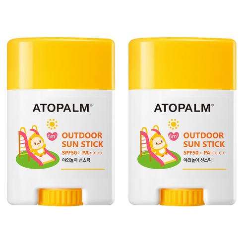 아토팜 야외놀이 유아 선스틱 SPF50+ PA++++, 21g, 2개