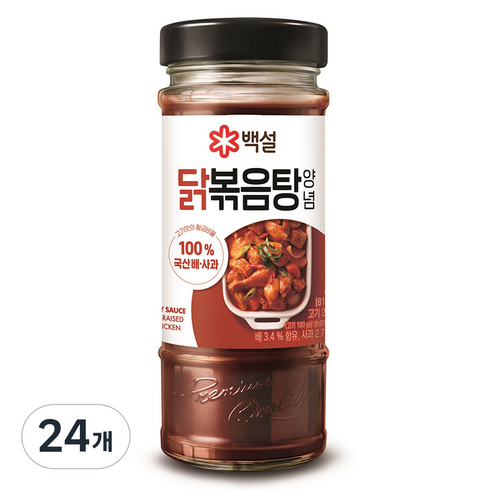 백설 닭볶음탕 양념, 490g, 24개