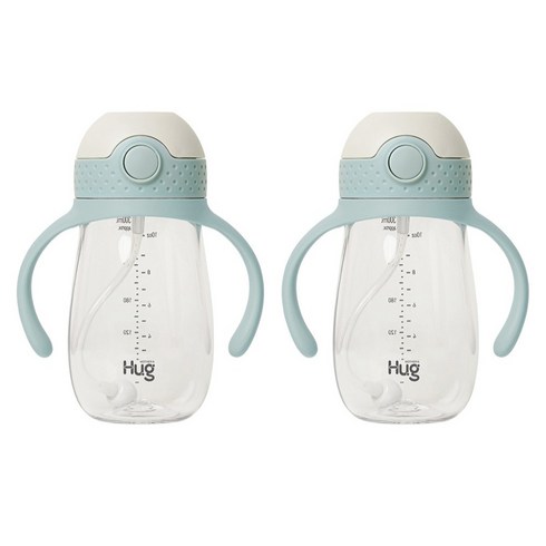 마더케이 허그 추 빨대컵, 300ml, 2개, 민트