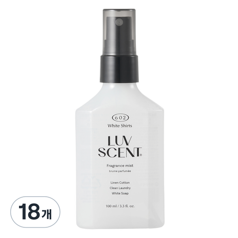 럽센트 프래그런스 미스트 화이트셔츠 린넨코튼향, 18개, 100ml