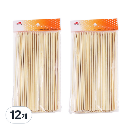 블룸엣홈 대나무 핫바 꽂이 중 22cm, 100개, 12개