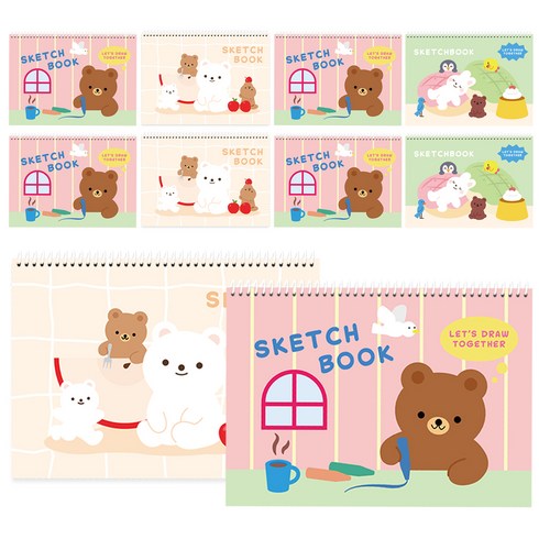 탐사 플러피 스케치북 130g, 8절, 10개, 20매