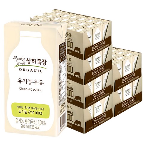 상하목장 유기농 우유, 200ml, 144개