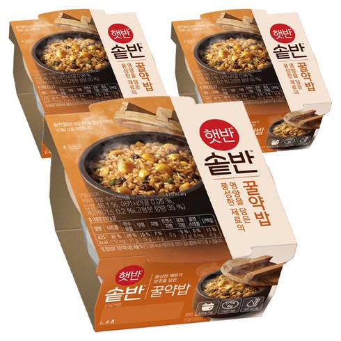 햇반 솥반 꿀약밥, 210g, 3개