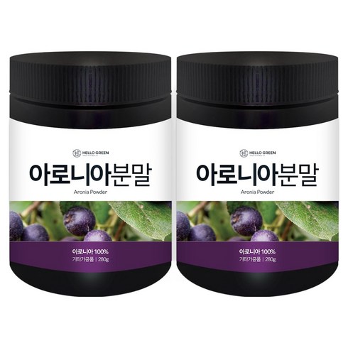 헬로우그린 국산 아로니아 100% 분말, 280g, 2개