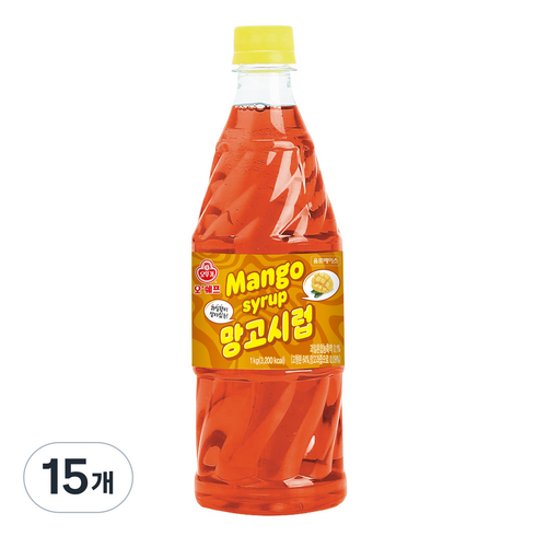 오쉐프 망고시럽, 1kg, 15개