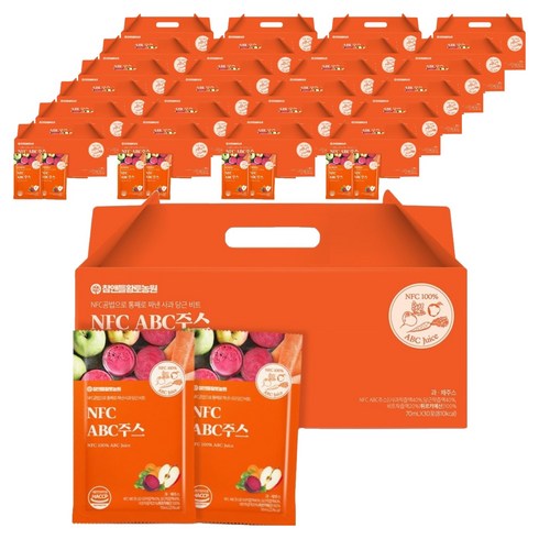 참앤들황토농원 NFC 착즙 ABC주스, 70ml, 750개