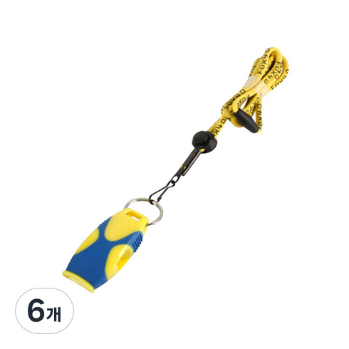 스타스포츠 폭스호각 샤크 줄포함 8703-2208, 옐로우 블루, 6개