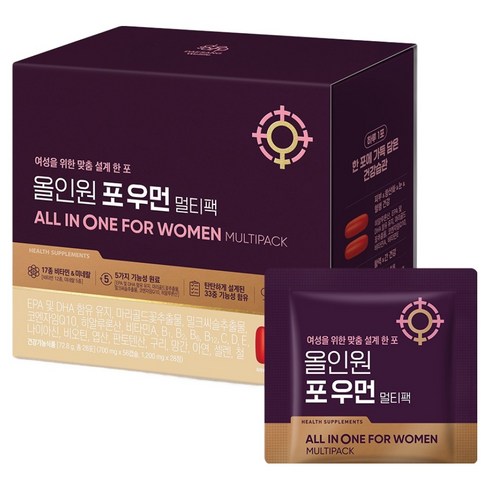 대상웰라이프 올인원 포우먼 멀티팩 멀티비타민, 28회분, 1세트