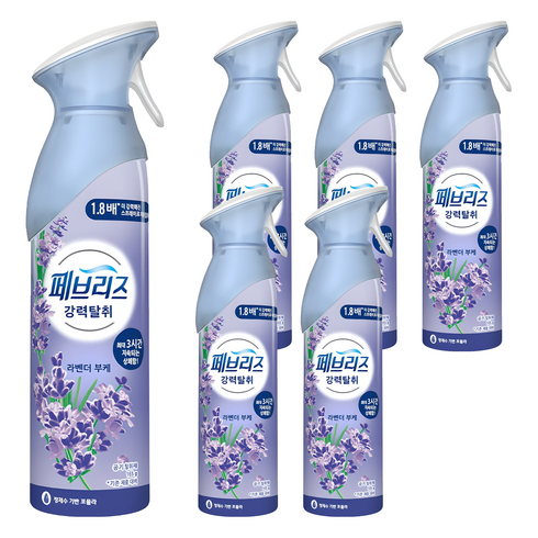 페브리즈 에어 탈취제 라벤더 부케 본품, 165g, 6개