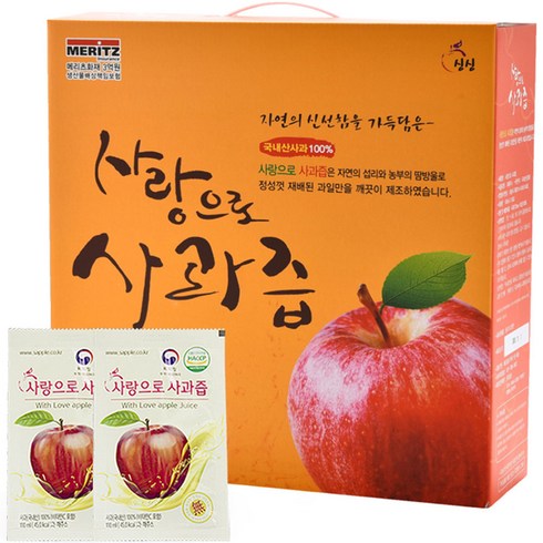 싱싱사과 사랑으로 사과즙, 50개, 100ml