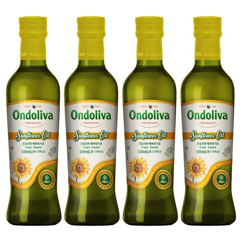 온돌리바 해바라기유, 500ml, 4개