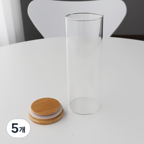 블룸엣홈 플레인 내열유리 양념통 4호, 520ml, 5개