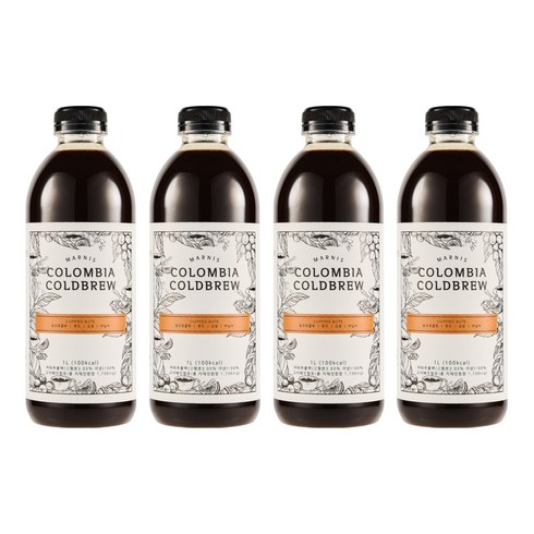 마르니스 콜롬비아 콜드브루 원액, 1L, 1개입, 4개