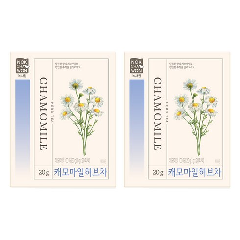 녹차원 캐모마일 허브차, 1g, 20개입, 2개