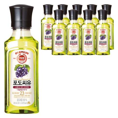 해표 포도씨유, 250ml, 10개
