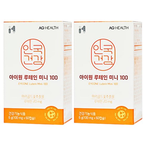 안국건강 아이원 루테인 미니 100, 60정, 2개