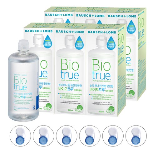 바이오트루 렌즈 세정액, 500ml, 6개