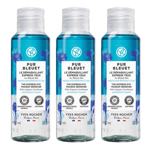 이브로쉐 퓨어블루에 익스프레스 메이크업 리무버, 100ml, 3개