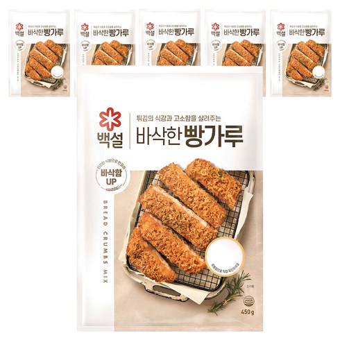 백설 빵가루, 450g, 6개
