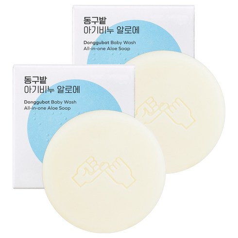 동구밭 유아용 비누 알로에, 100g, 2개