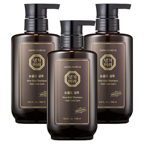 댕기머리 뉴골드 샴푸, 500ml, 3개