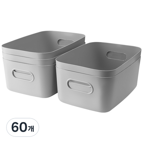 생활공식 다용도 활용 하프 트레이 5p, 그레이, 60개